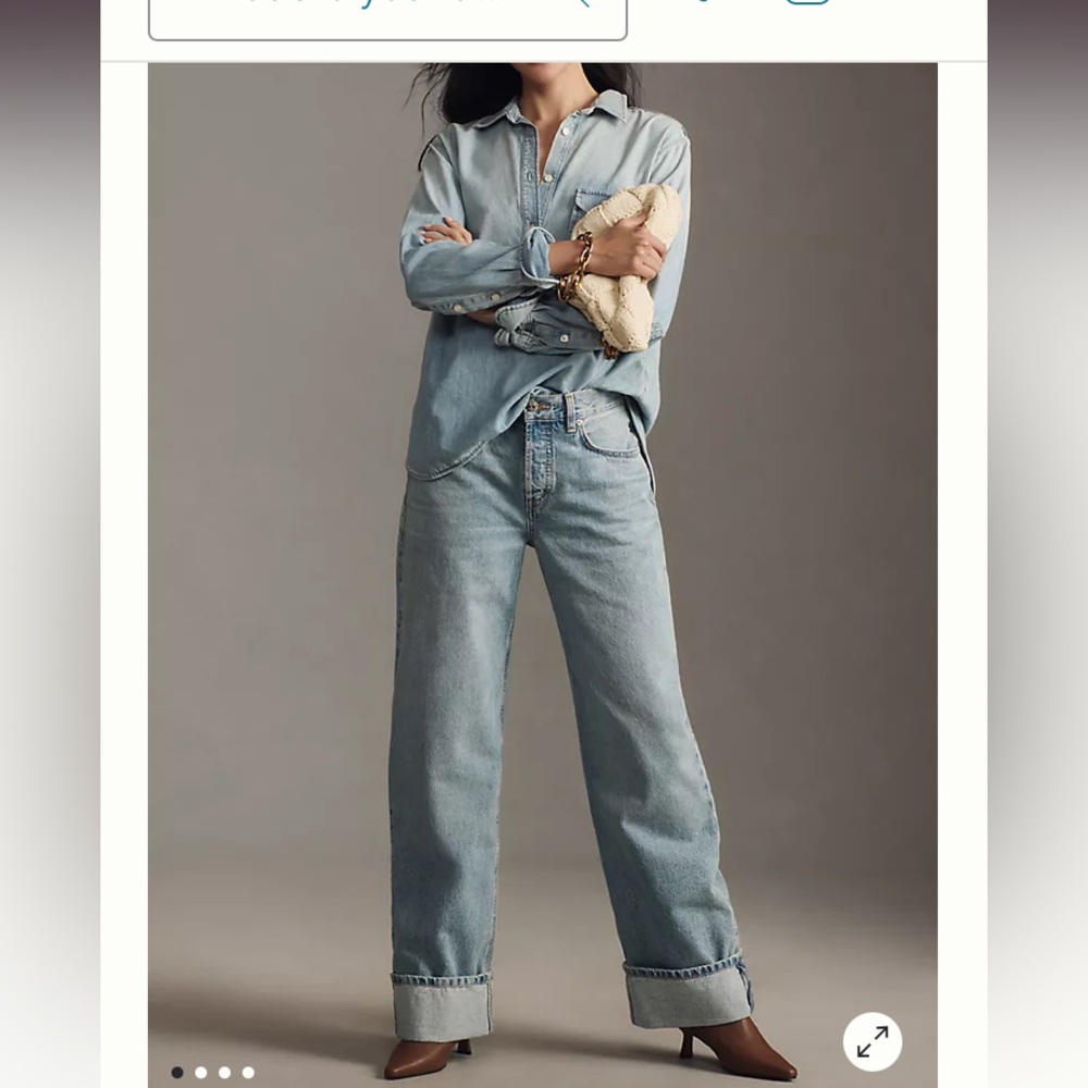 Classic Blue Women's Jeans NWT Anthropologie ETICA Stanton wide leg size 29